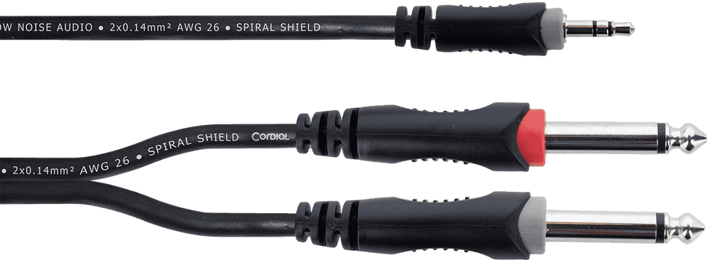 Cordial Câble Y Bretelle Mini-jack Stéréo / 2 Jacks Mono 1 M