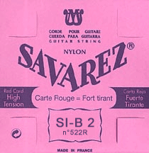 Savarez 522R SI-2 Carte Rouge Tirant Fort (Unité)