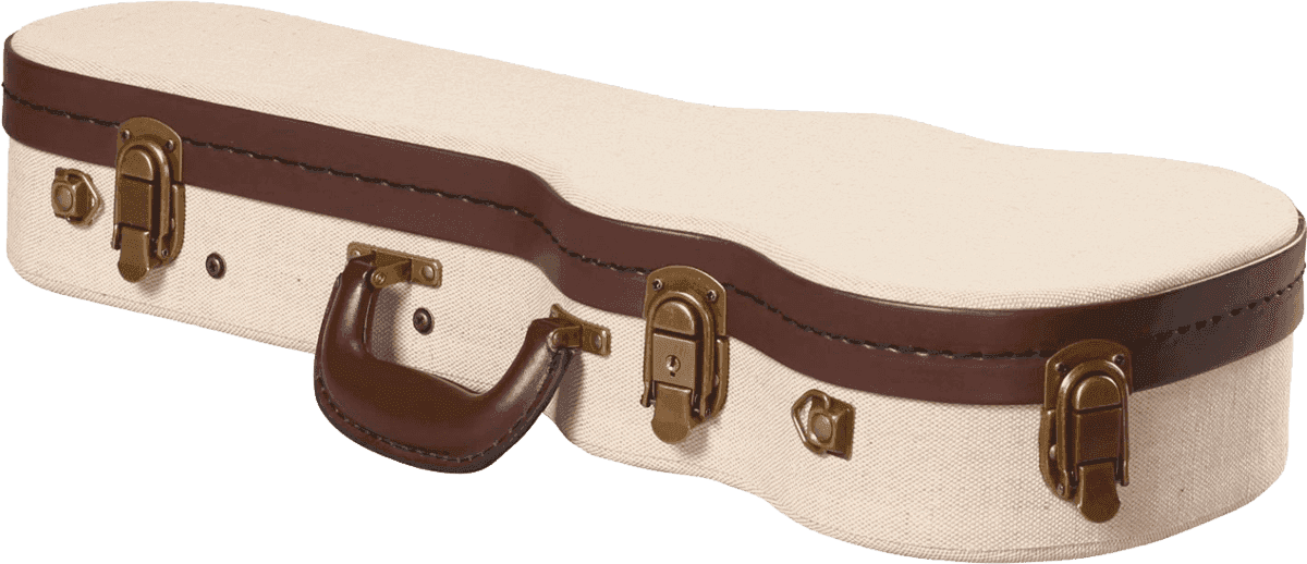 Étui Ukulélé Soprano Beige en Bois Deluxe - GW