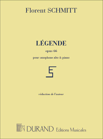 Schmitt - Legende - Saxophone et Piano