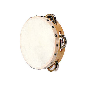 Tambourin Peau Naturelle - 15 CM + Cymbalettes