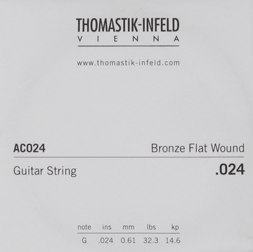 AC024 Plectrum Bronze Flat Wound 024