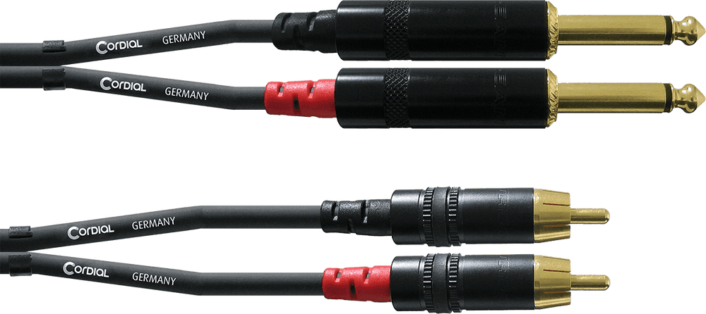 Câble Audio Double Jack Mono/RCA 1,5 M