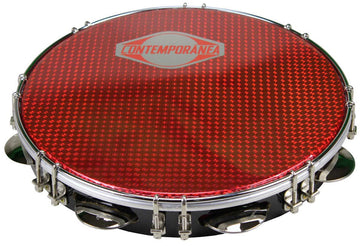 C-PF11-01BR - Pandeiro 11" Noir - Peau Rouge
