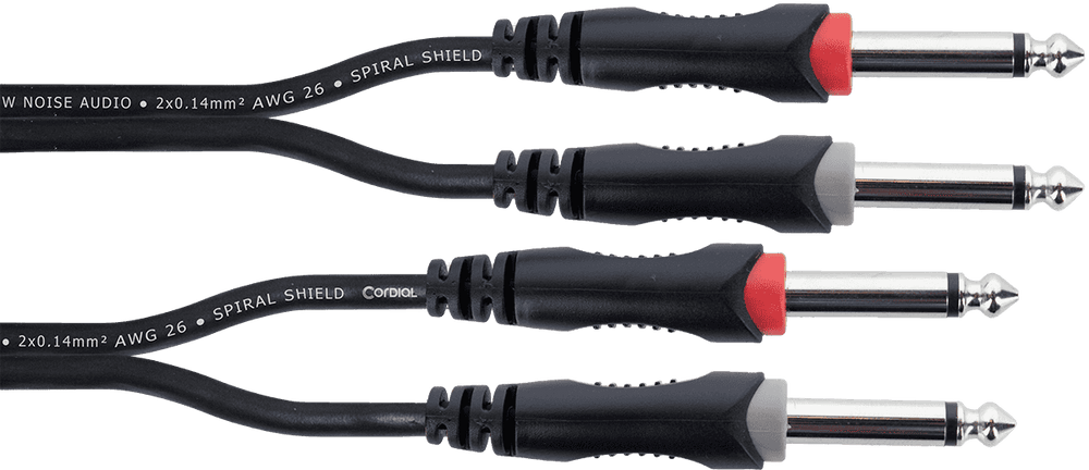 Cordial Câble Audio Double Jacks Mono 6 M