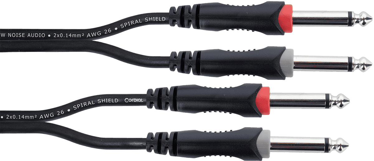 Câble Audio Double Jacks Mono 6 M