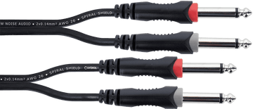 Câble Audio Double Jacks Mono 6 M