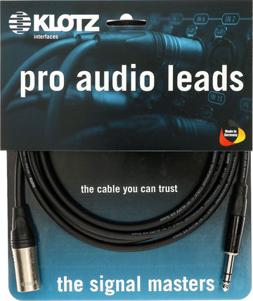 M1 Mic Cable Noir 0,3M Xlr 3 Male - Jack 3P