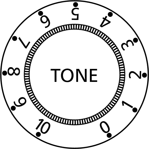 3 Boutons Strat Noir