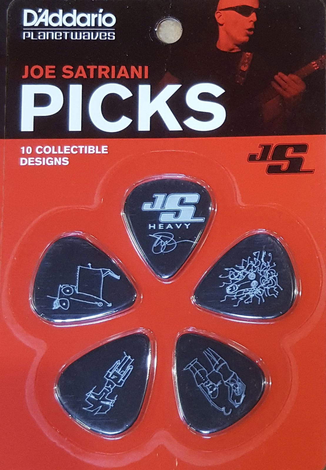 Joe Satriani Guitar Picks Black 10 Pack Heavy
