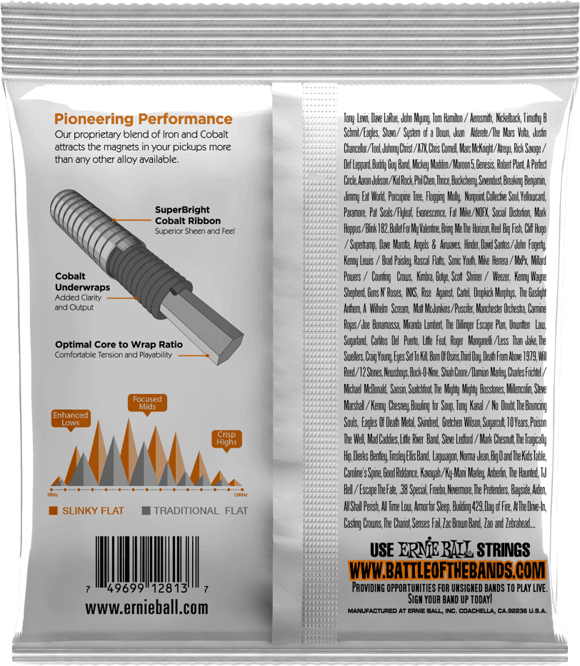 2813 Flatwound Hybrid Slinky 45-105