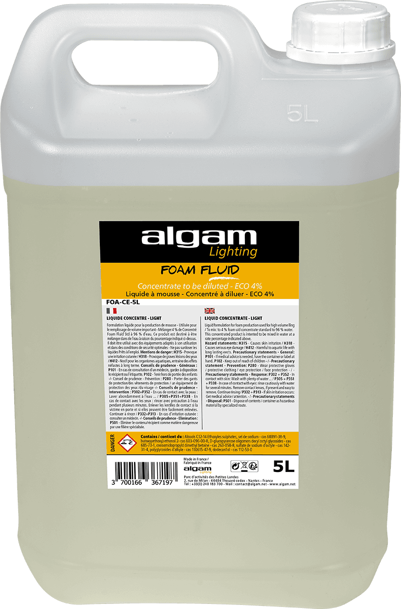 Liquide à Mousse Concentré à Diluer ECO 4% 5L