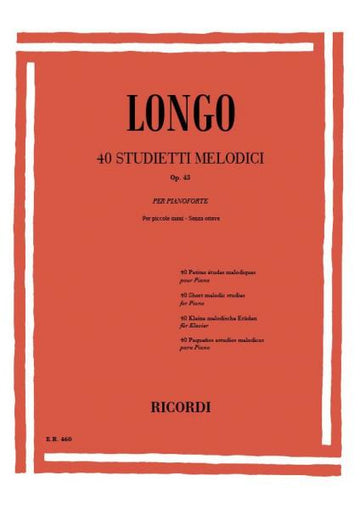 Longo A. - 4 Little Melodic Studies for Small Hands Without Octaves OP.43 - Piano