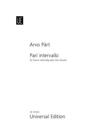 Part Arvo - Pari Intervallo - Piano 4 Mains