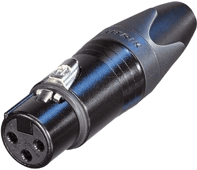 Neutrik Fiche Femelle Nouvelle Gnration 3 Poles Corps Noir Contacts Argent