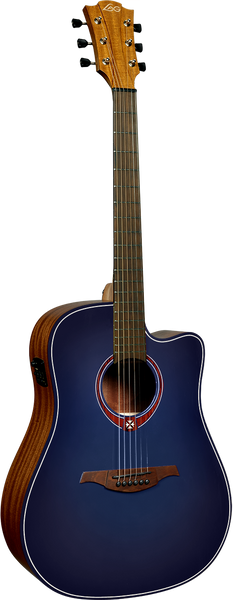 Lâg Tramontane T-Blue-DCE Dreadnought Ctw Blue Burst