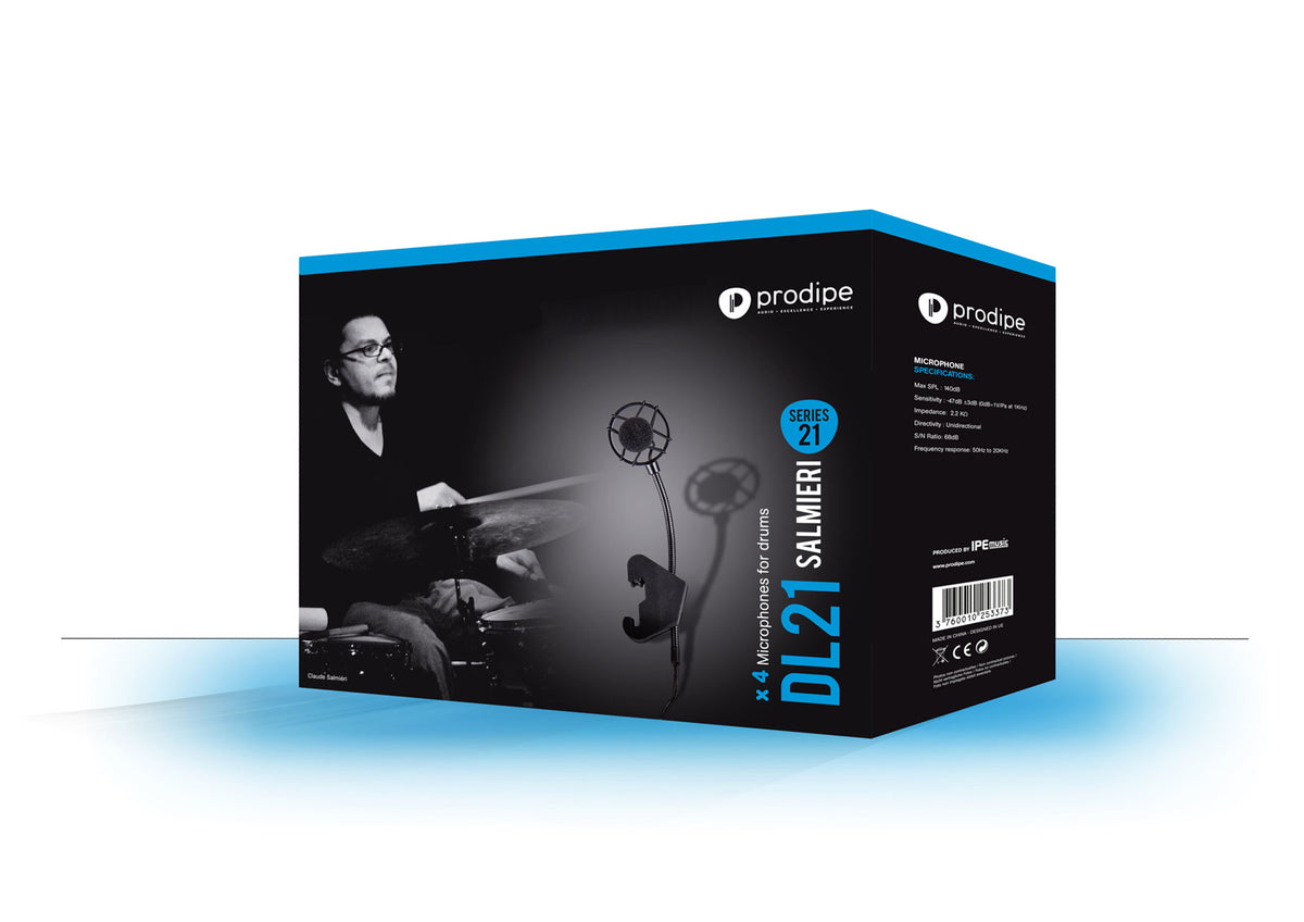 Prodipe DL21 Salmieri Drums - Pack De 4 Micros