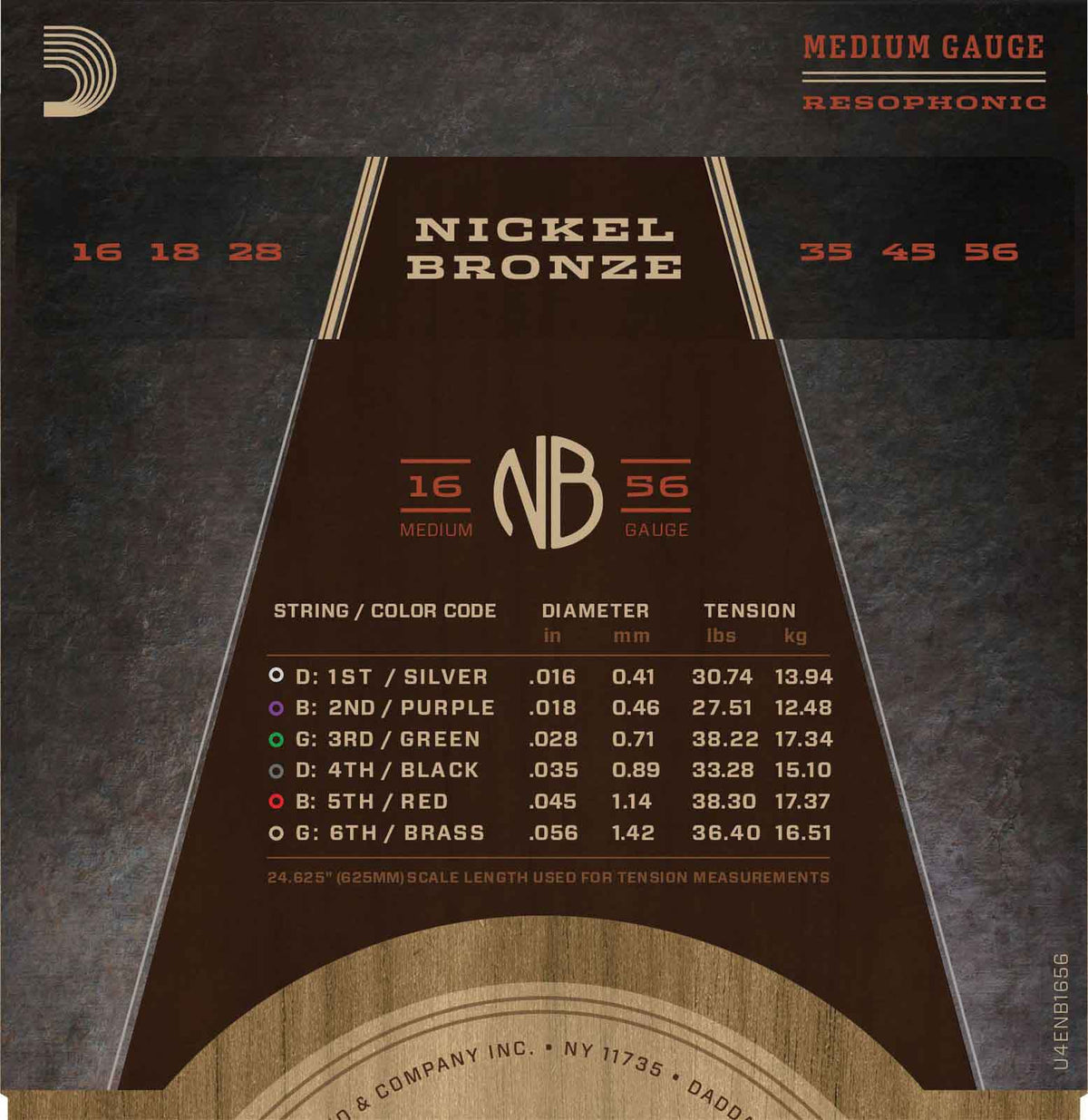 NB1656 Nickel Bronze Resophonic 16-56