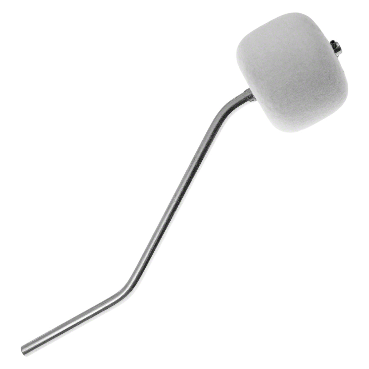 Danmar 306B - Batte Feutre Blanc Tige Chrome Courbe Double Pédale