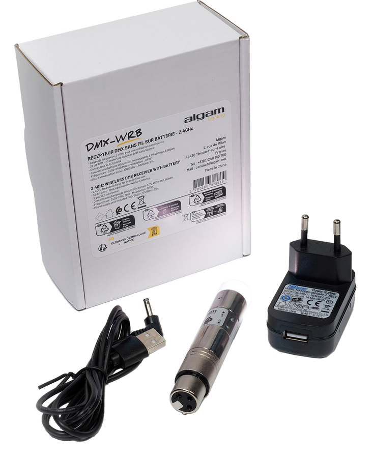 DMX-WRB Récepteur DMX sans fil sur batterie