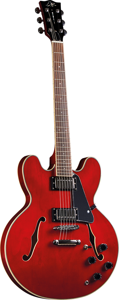 Fusion hollowbody double cut Cherry Red