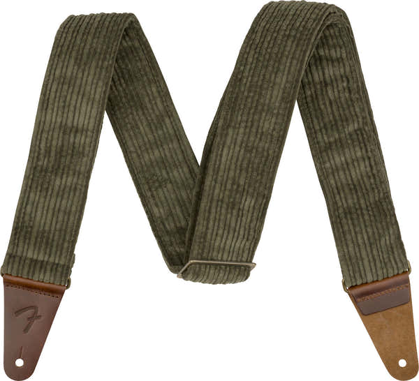 Fender Sangle en Velours Côtelé Antique Olive 2"