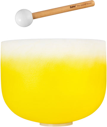 Crystal Singing Bowl Chakra 12" - Yellow Solar Plexus E (432 Hz)