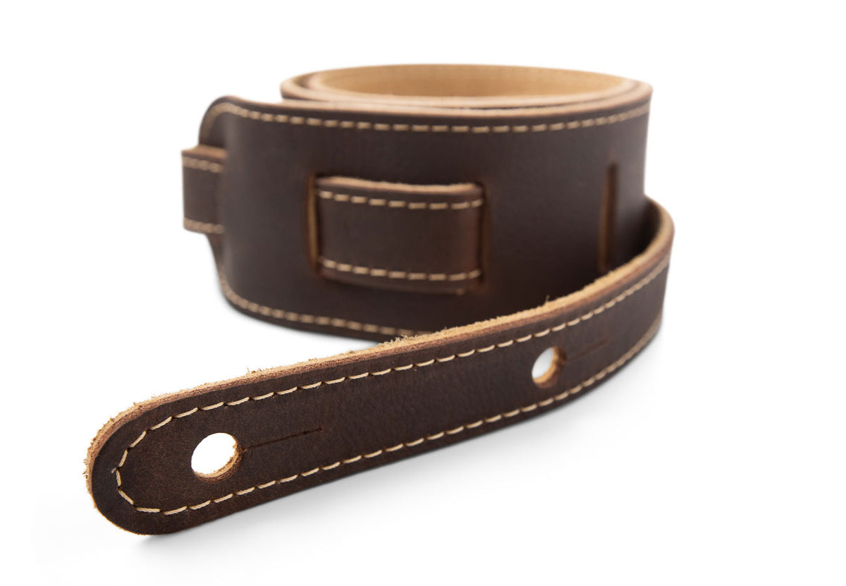 4101-25 Strap Chocolate Brown Leather Suede Back 2.5"