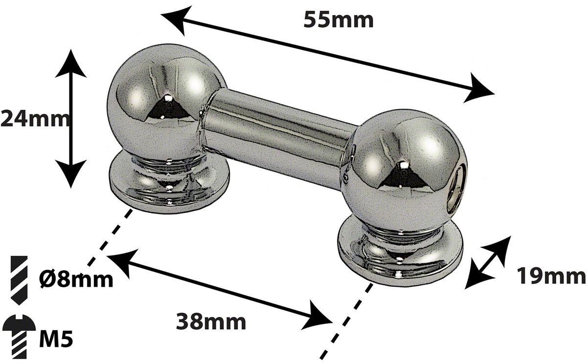 TL10D38 Coquille Tube 38mm Double Tirant (X1)