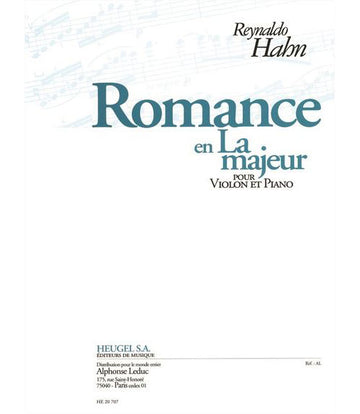 HAHN R. - ROMANCE EN LA MAJ. - VIOLON PIANO