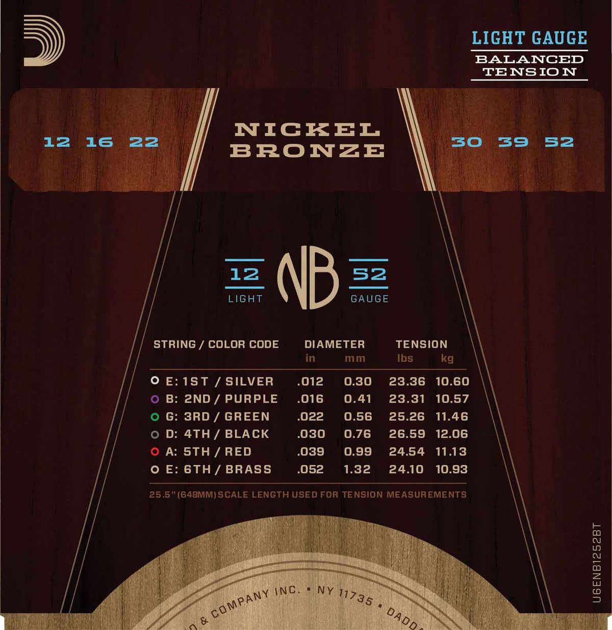 NB1252BT Nickel Bronze Balanced Tension Light 12-52