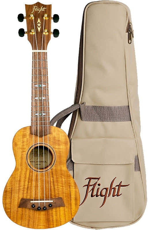 Flight: DUS440 Soprano Acacia Ukulele (With Bag)