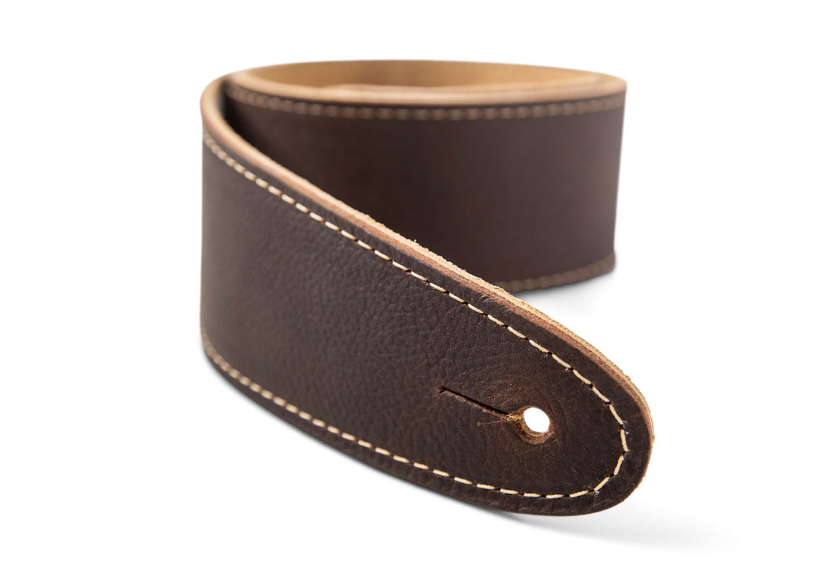 4101-25 Strap Chocolate Brown Leather Suede Back 2.5"