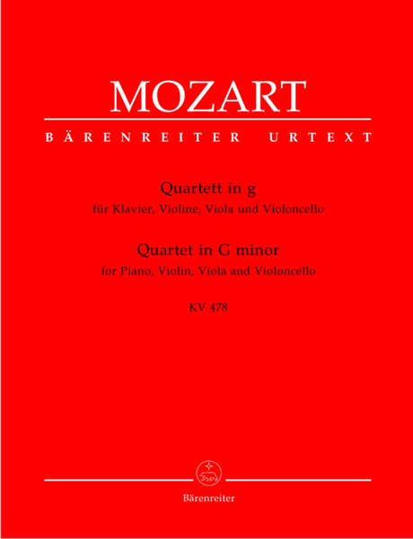 Moz W.A. - Quuor En Sol Mineur Kv 478 - Piano Violon Alto Violoncelle