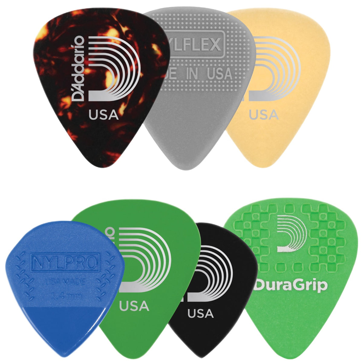 D'ADDARIO 1XVP4-5 Pack de 5 Médiators Medium