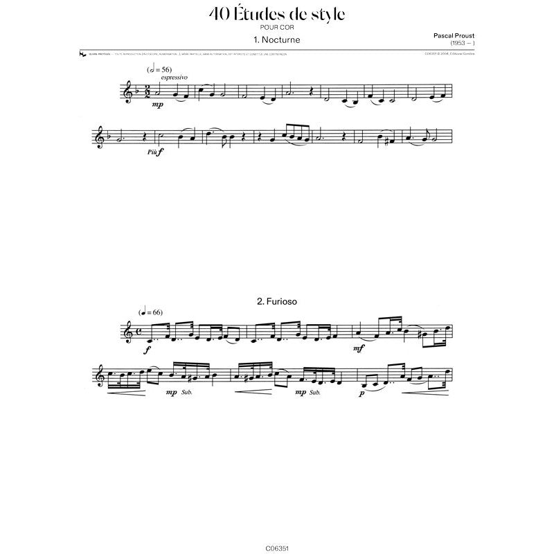 Proust Pascal - Etudes De Style (40) - Cor