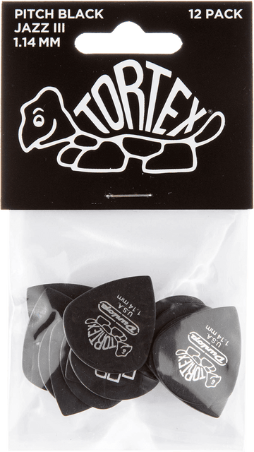 12 x 1,14mm Tortex Pitch Black Jazz III